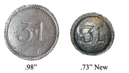 31st Regt Buttons